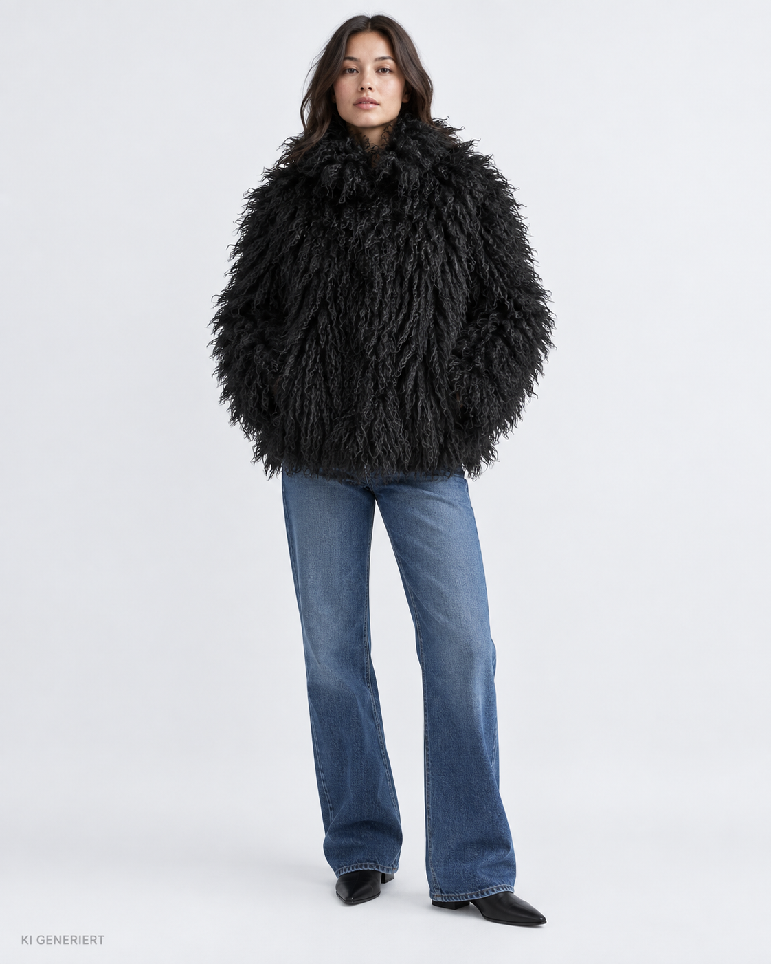 Gina Tricot / Faux fur short jacket / Black (9000)