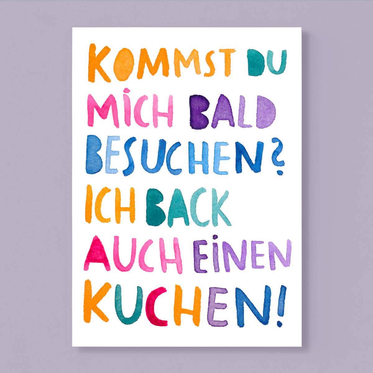 Frau Ottilie - Postkarte *Kommst du mich besuchen?* (VE=10)