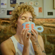 Helio Ferretti - HELLBLAUE KAFFEETASSE HF