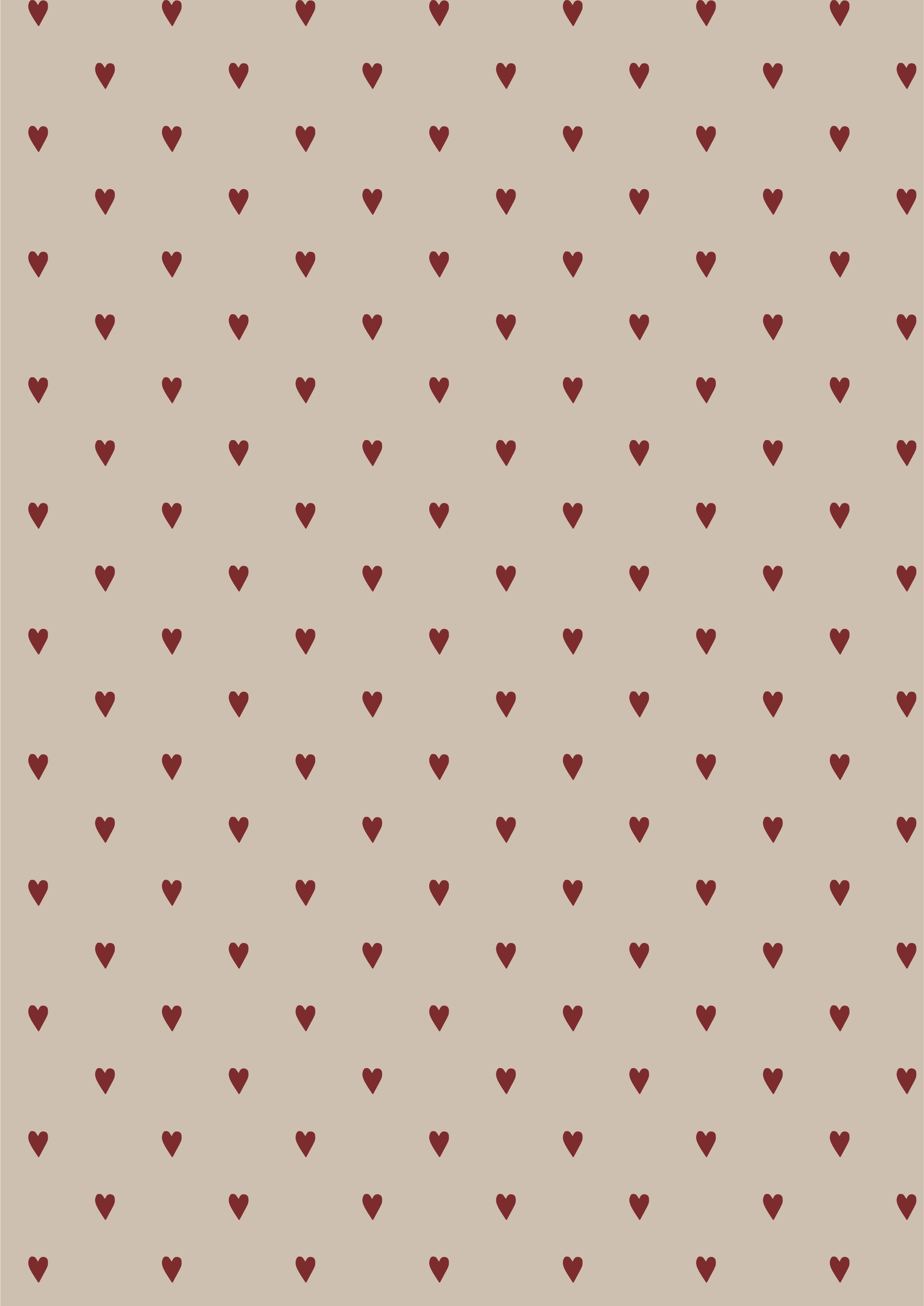 Ib Laursen / Papierrolle rote Herzen 5 m/Rolle