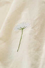 Ib Laursen / Stoffserviette Flora m/weißer Doldenblume butter