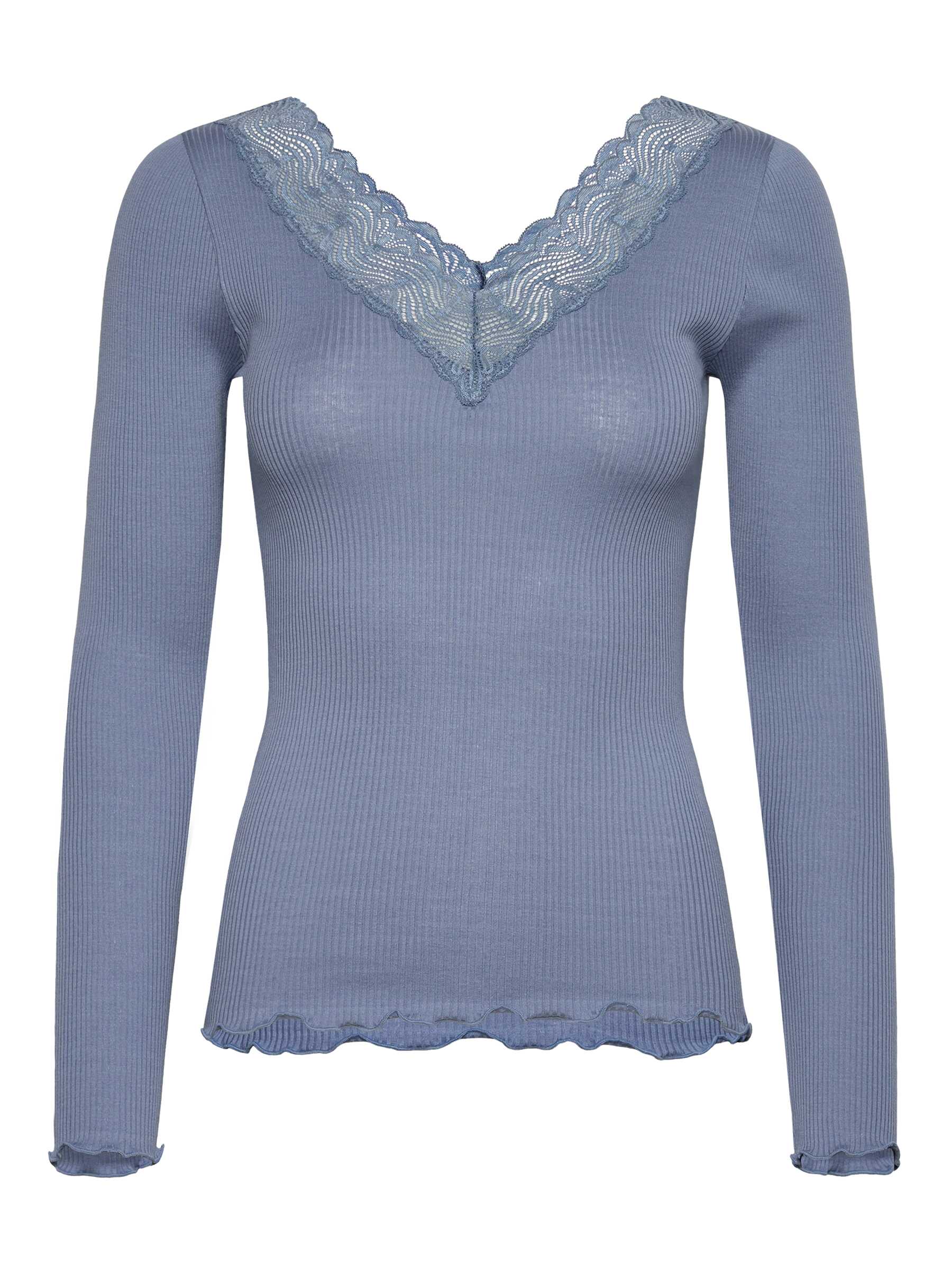 Rosemunde / RWBeatha Silk LS V-neck T-shirt / infinity