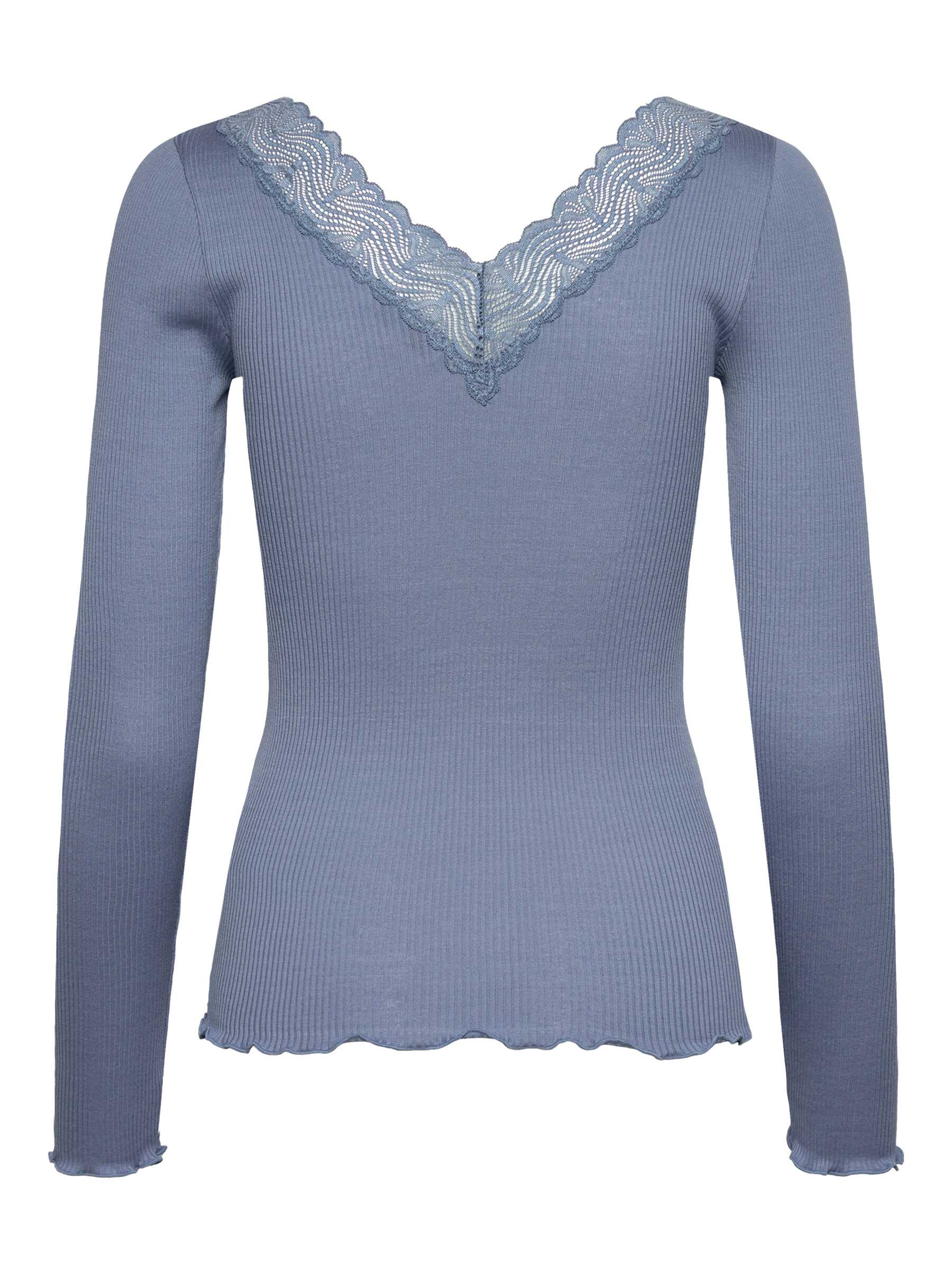 Rosemunde / RWBeatha Silk LS V-neck T-shirt / infinity