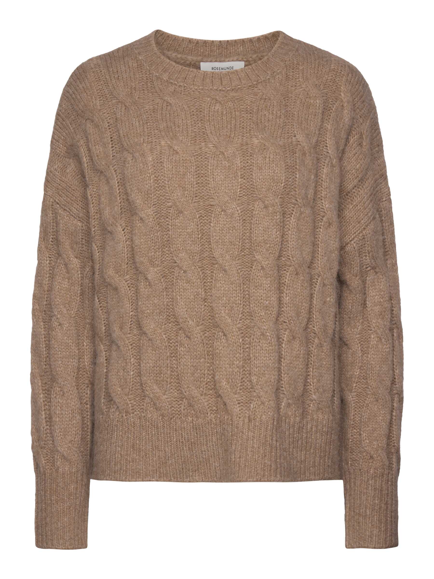 Rosemunde / RWTulip Wool Blend LS Oversize Cable Knit Pullover / silver mink melange