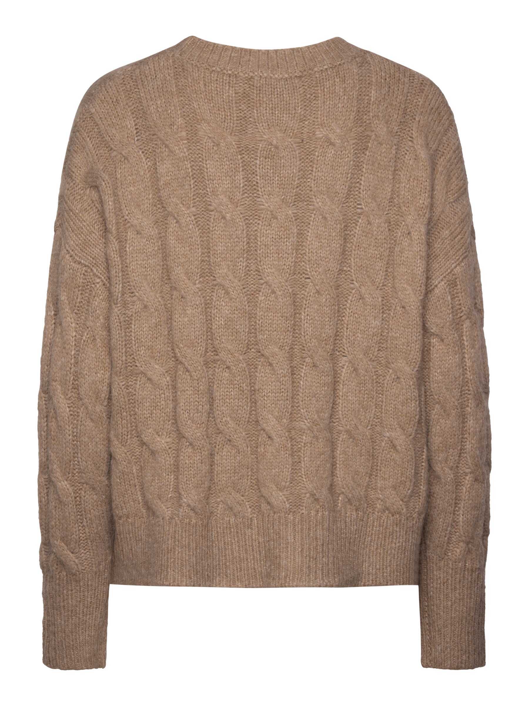 Rosemunde / RWTulip Wool Blend LS Oversize Cable Knit Pullover / silver mink melange