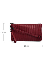 Rosemunde / RBRemi Medium Clutch / cranberry black oxid