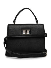 Rosemunde / RBSanya Medium Top Handle Bag / black silver
