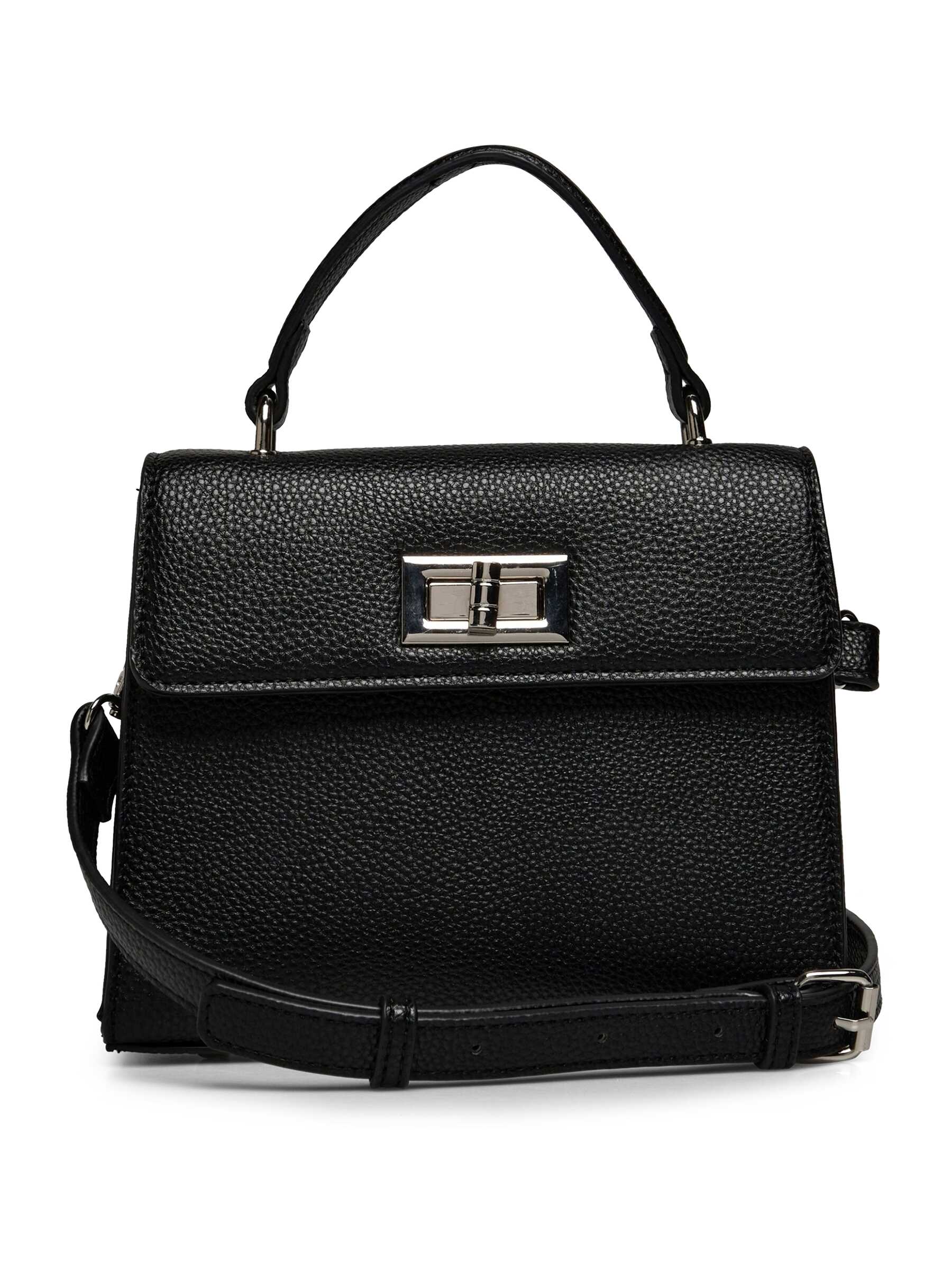 Rosemunde / RBSanya Medium Top Handle Bag / black silver