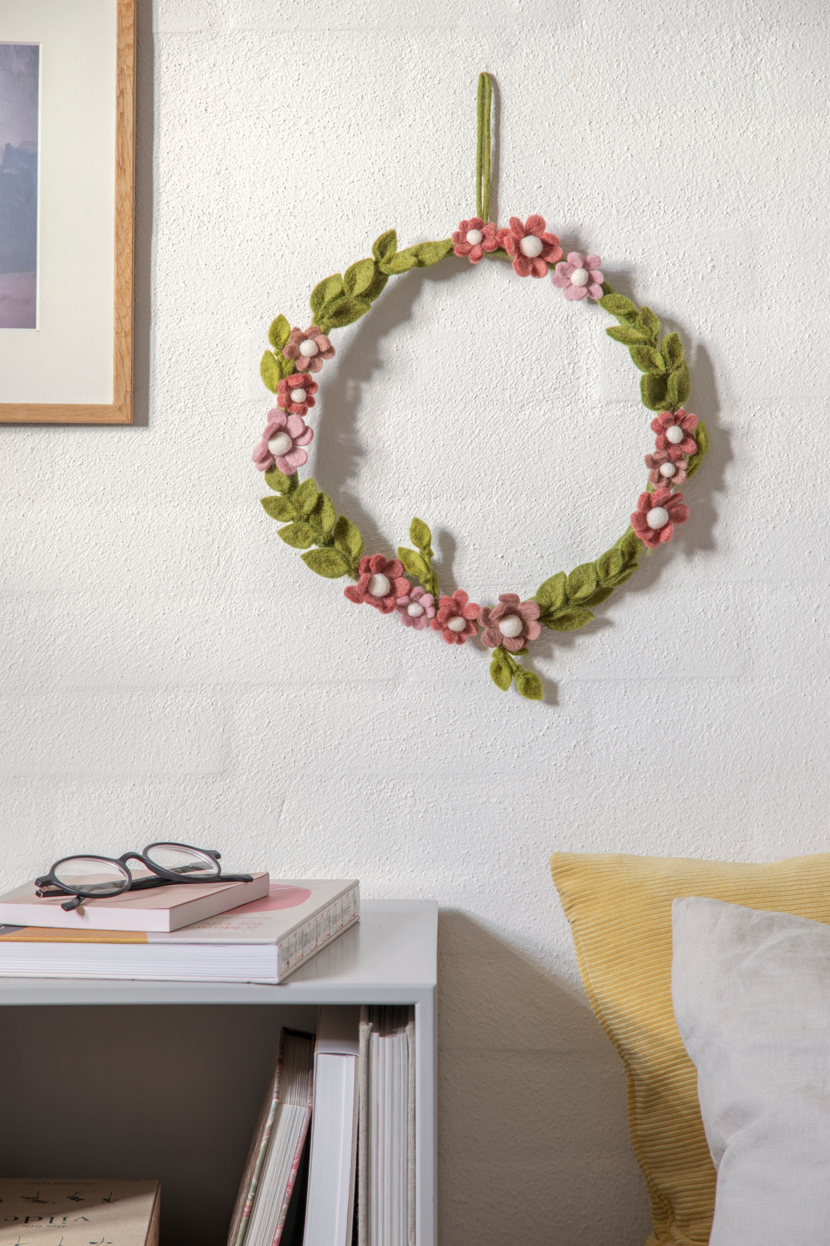 Gry & Sif / Anemone Wreath- Dusty Rose-28cm