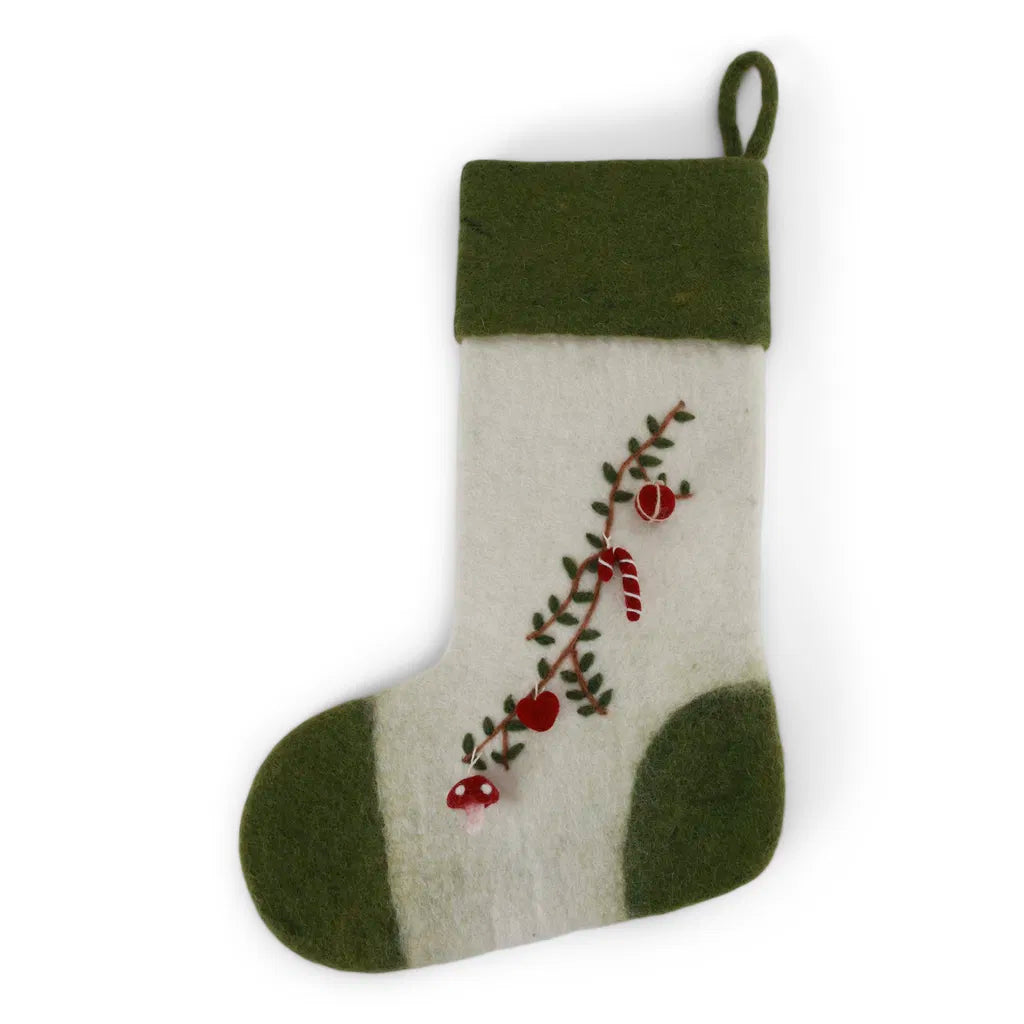 Gry & Sif / Christmas Stocking w/Garland
