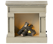 Maileg / Kamin, Maus - Offwhite