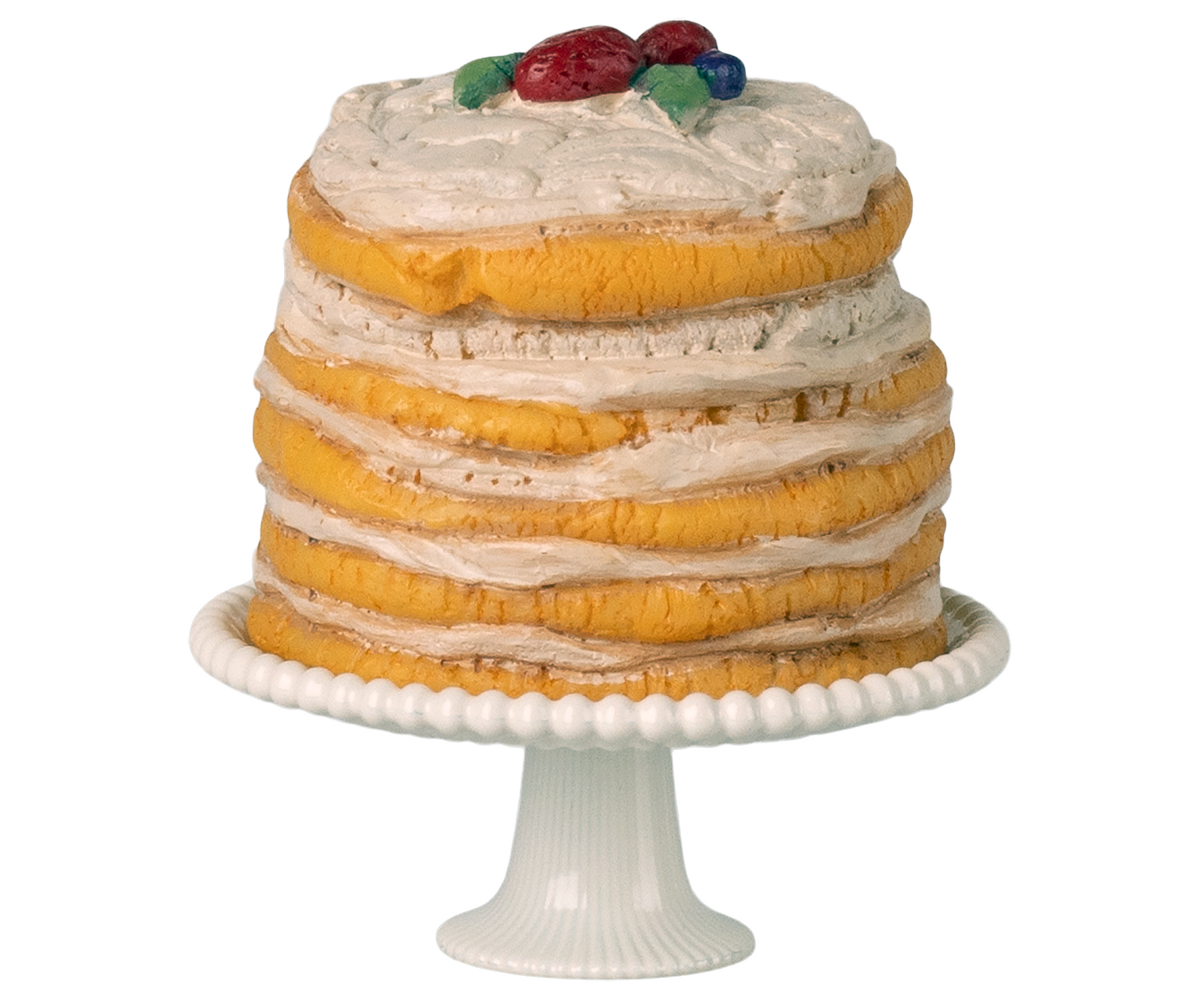 Maileg / Partykuchen und Kuchenplatte, Maus – Off Weiß