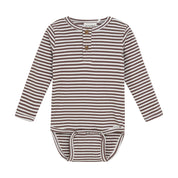 Minymo / Body LS Y/D Rib / Brown