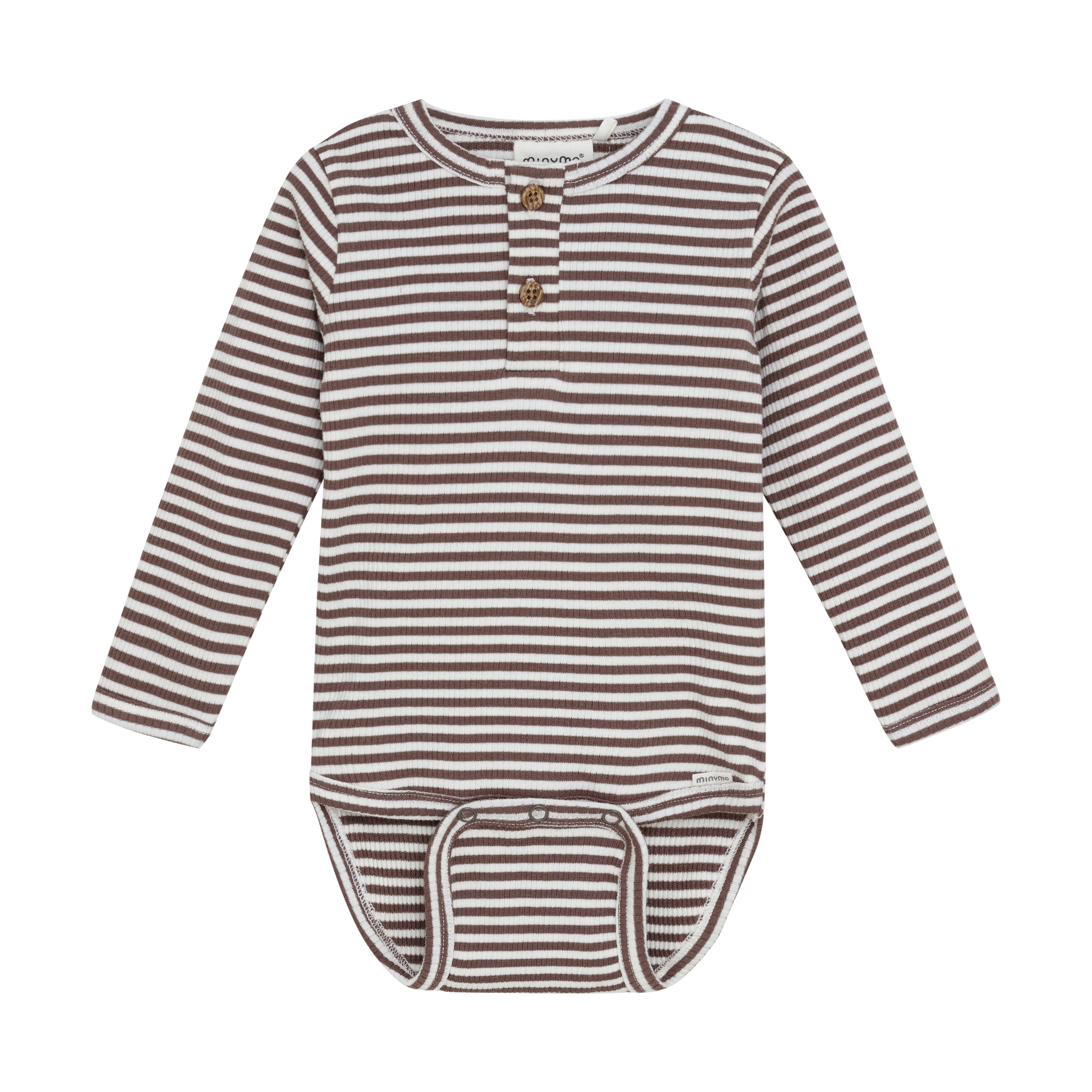 Minymo / Body LS Y/D Rib / Brown