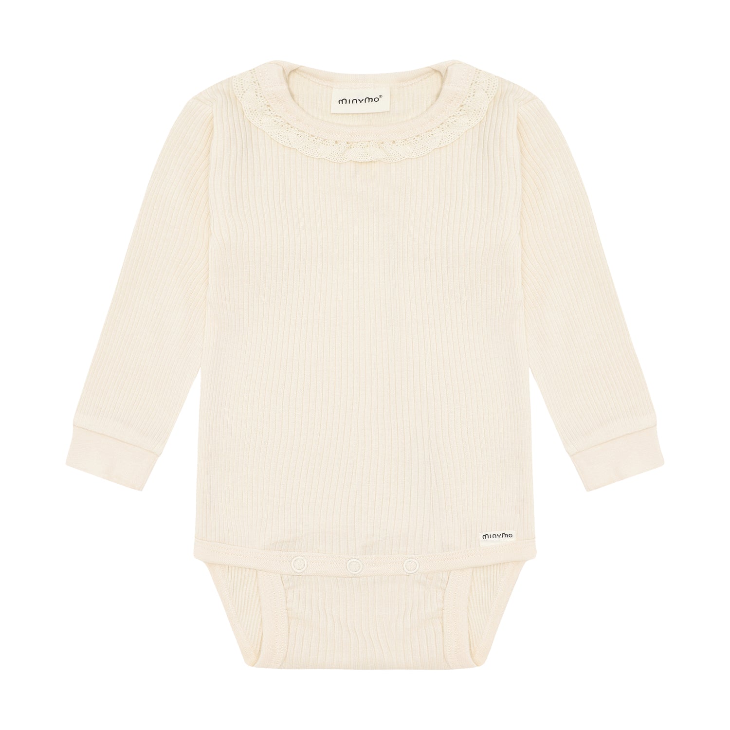 Minymo / Body LS Rib / White Swan
