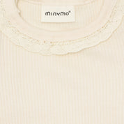 Minymo / Body LS Rib / White Swan