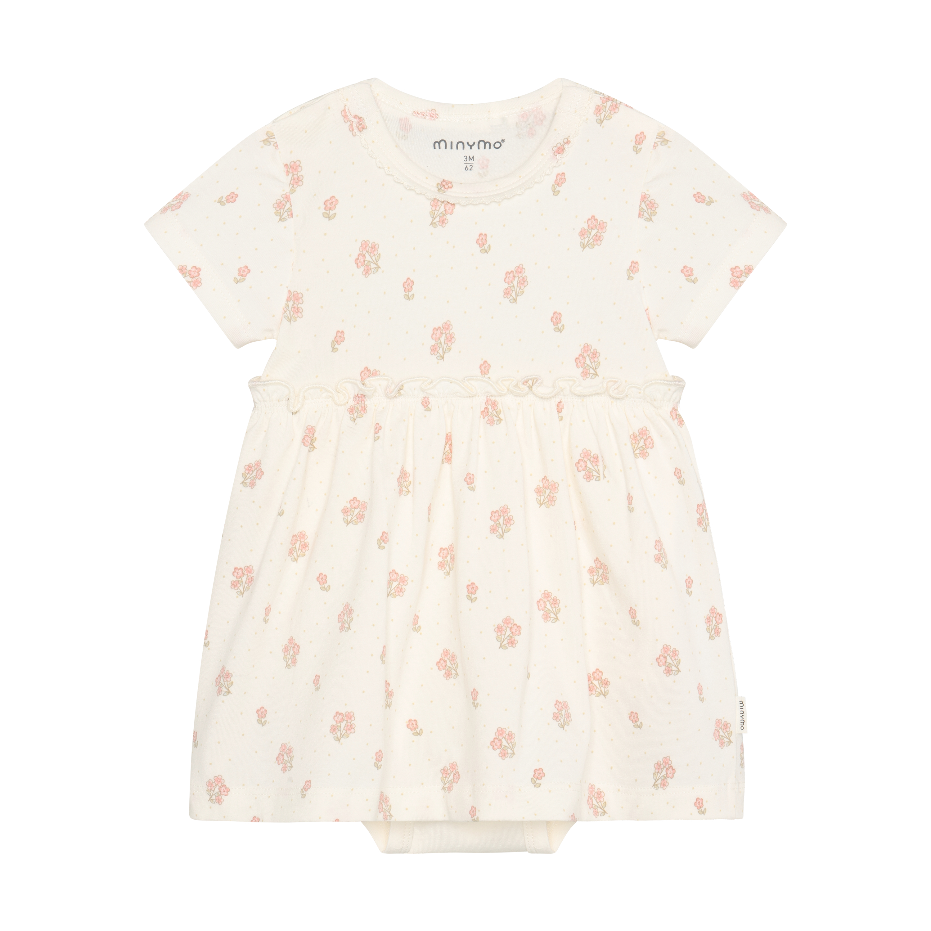 Minymo / Body Dress SS AOP / Vanilla Ice