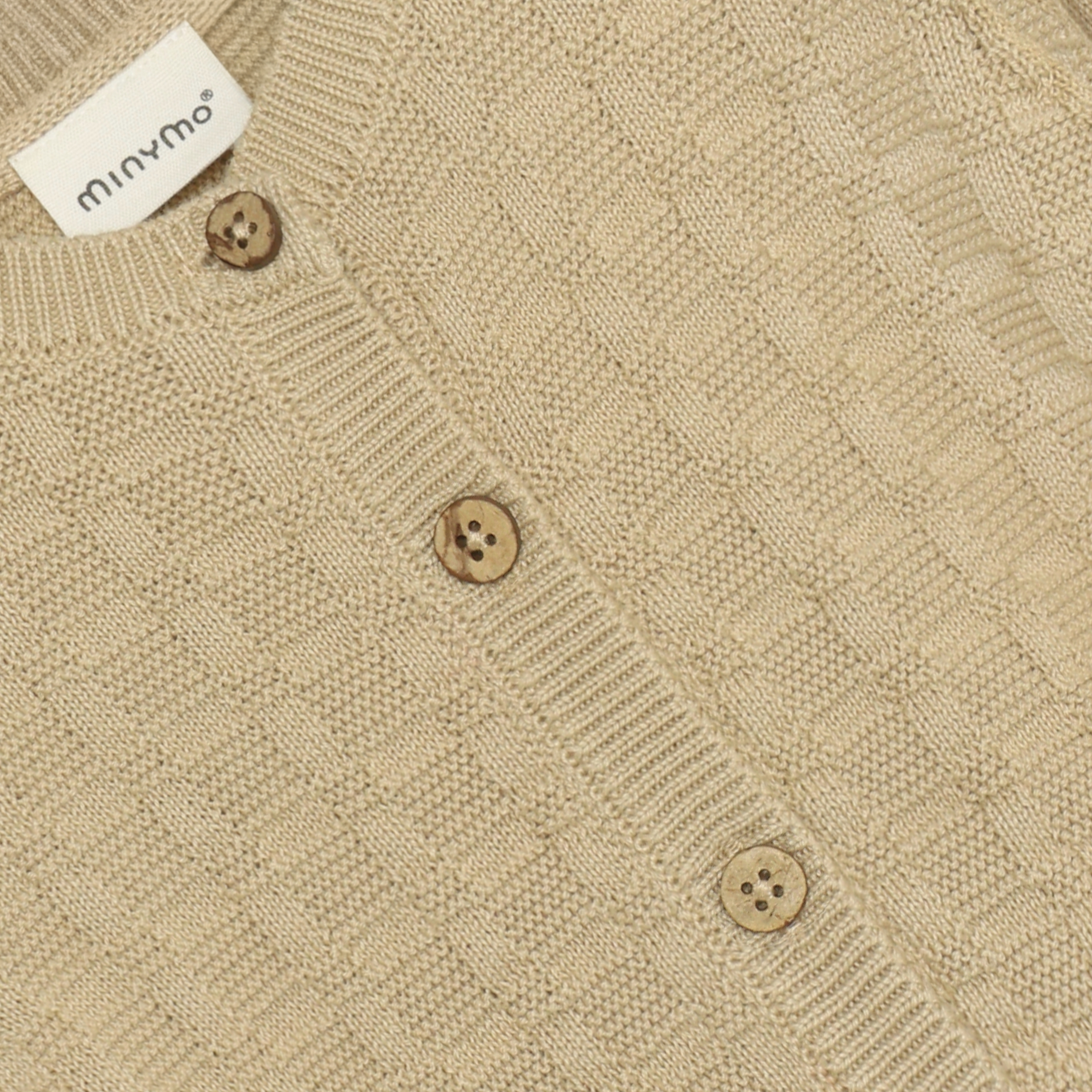 Minymo / Cardigan Knit / White Pepper