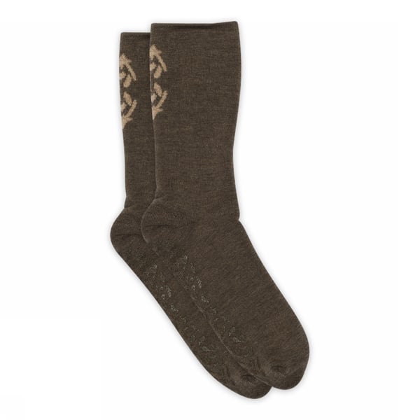 mp Denmark / Hjørdis socks - anti-slip / Brown Melange