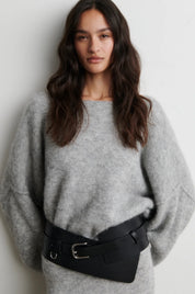 SECOND FEMALE / Pollenza Knit Pullover / Light Grey Melange