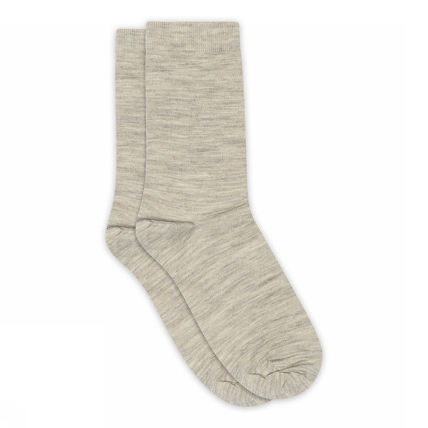 mp Denmark / Fine wool socks / Light Brown Melange