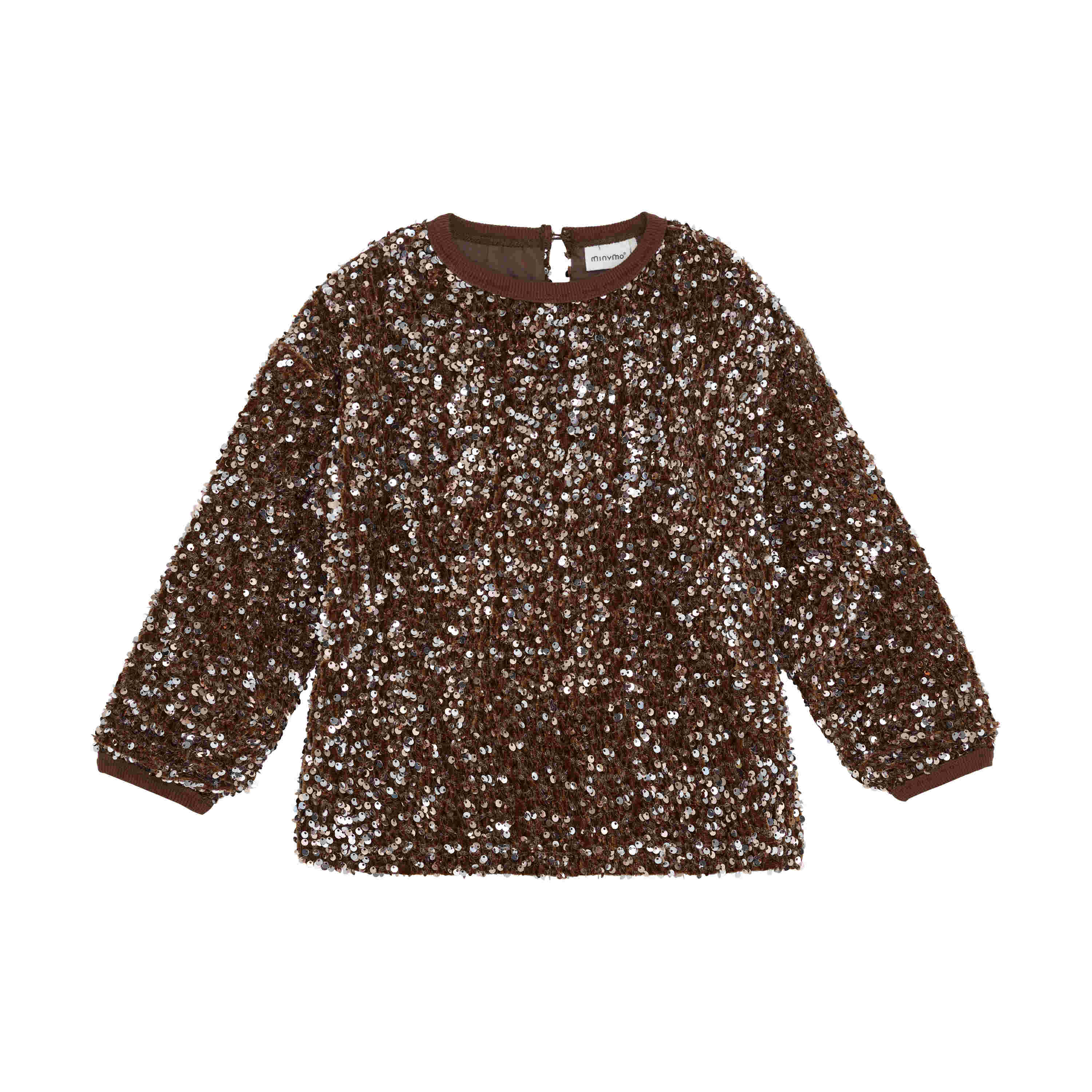Minymo / Blouse LS w. Sequins / Woodrose