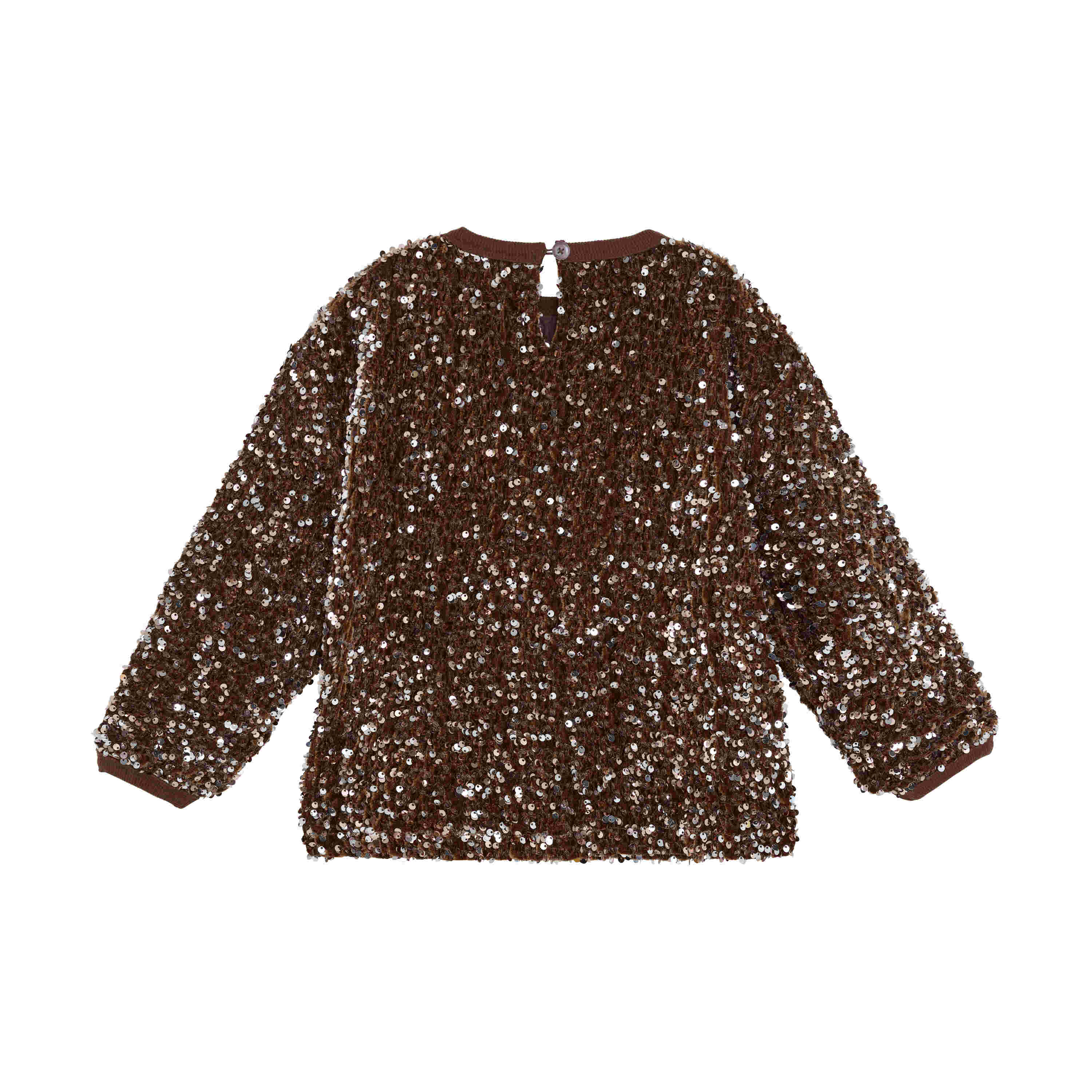 Minymo / Blouse LS w. Sequins / Woodrose