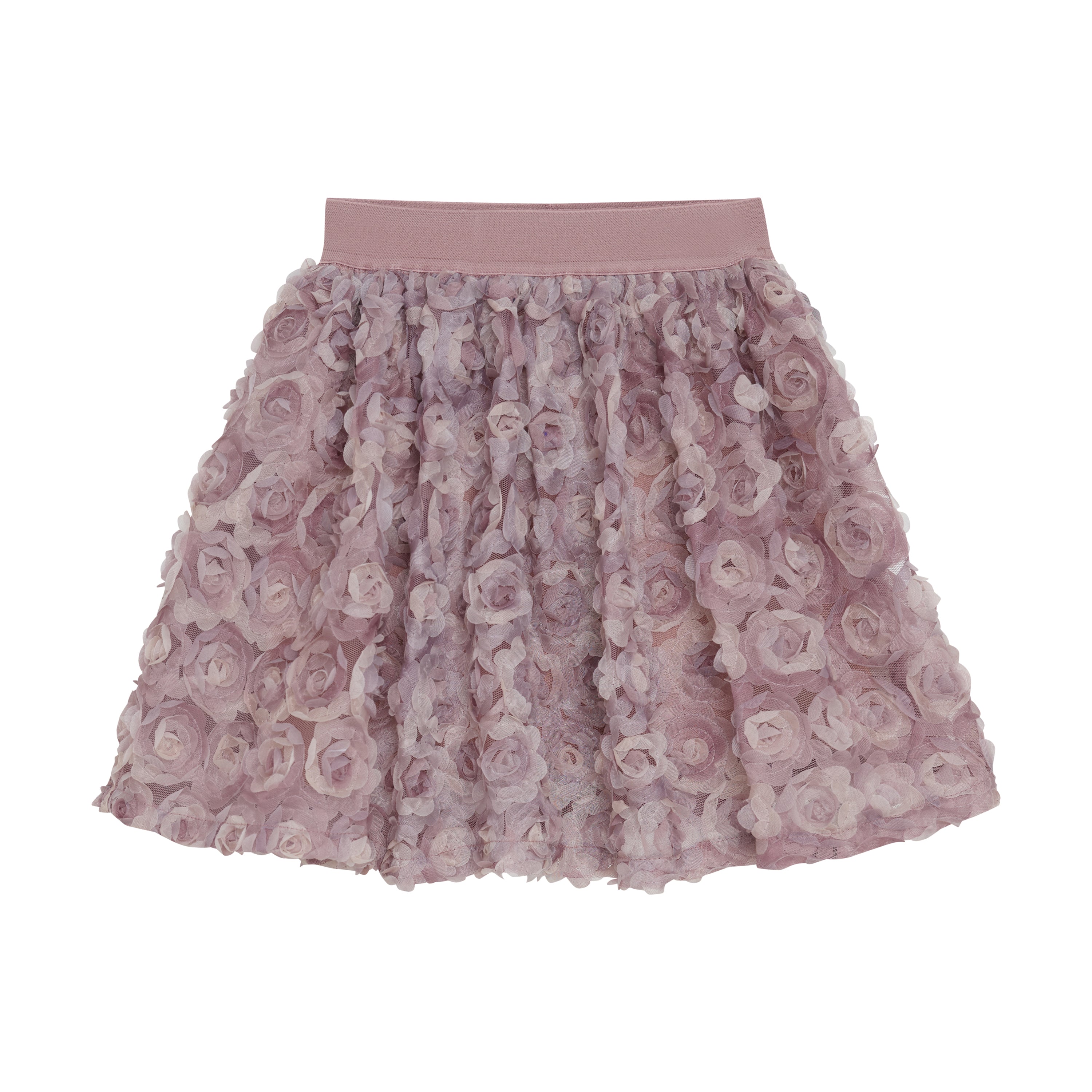 Minymo / Skirt w. Mesh Flowers / Woodrose