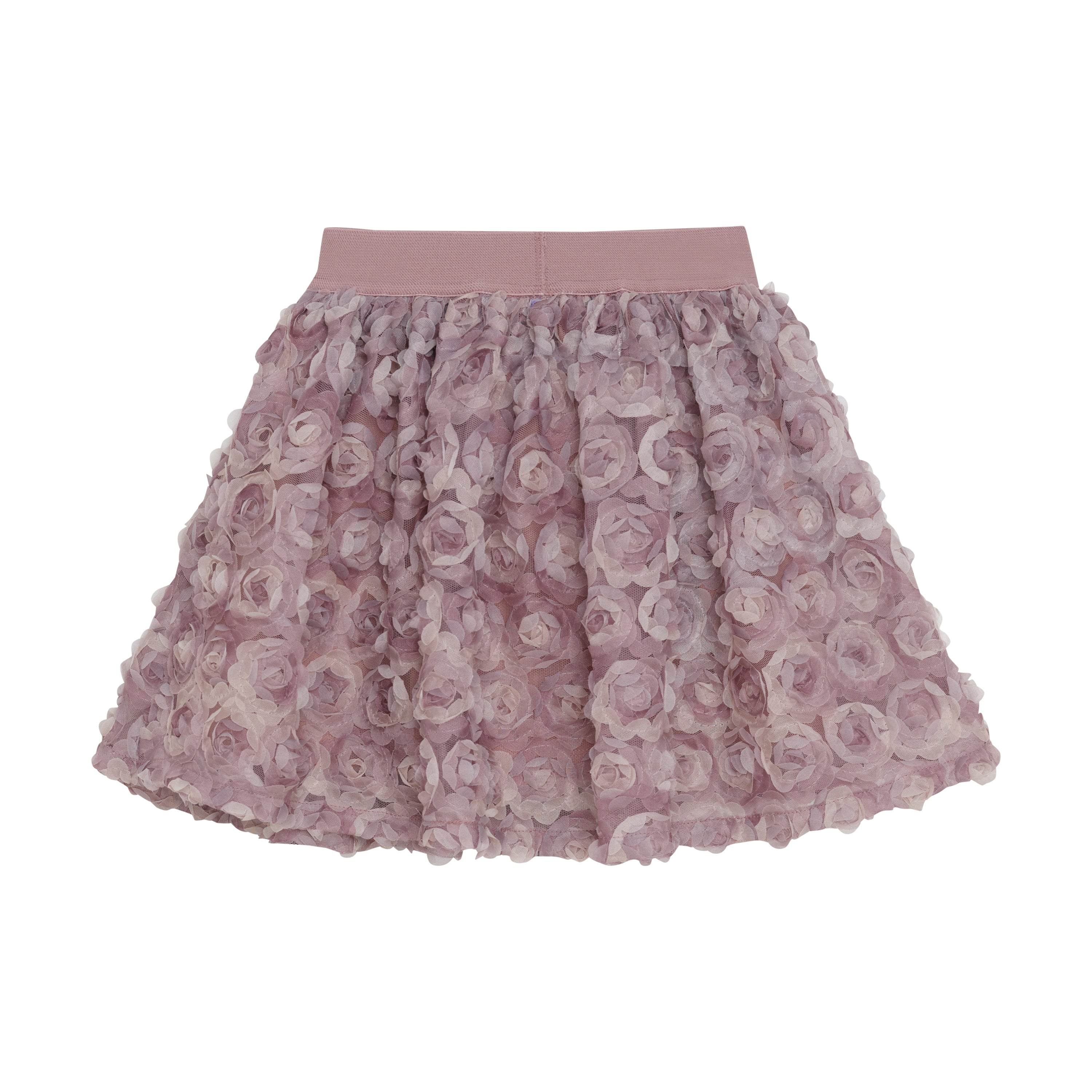 Minymo / Skirt w. Mesh Flowers / Woodrose