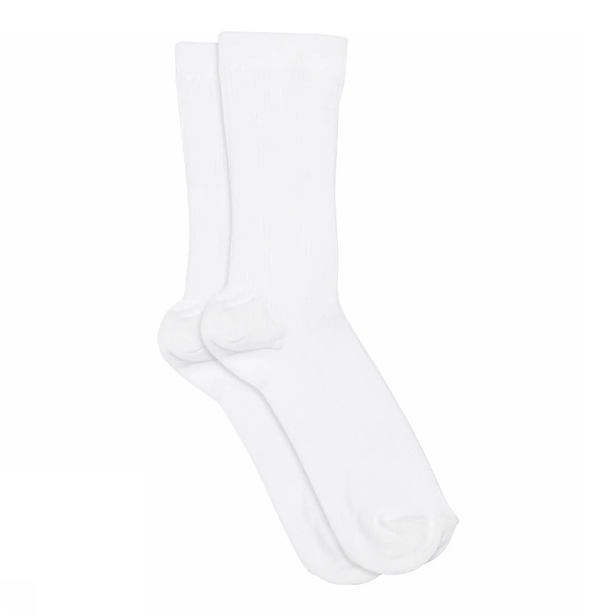 mp Denmark / Fine cotton rib socks / White