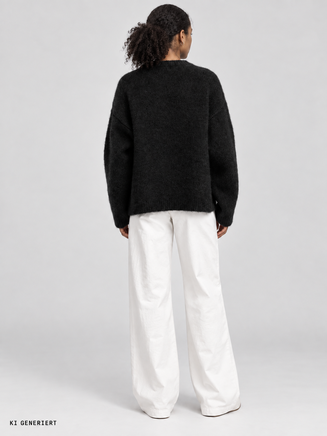Gina Tricot / Knitted funnel neck cardigan / Black (9000)