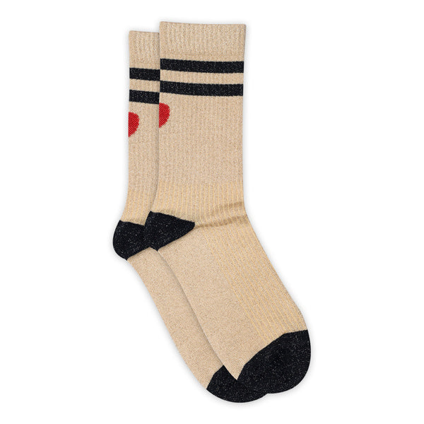 mp Denmark / Elga glitter socks / Champagne Beige