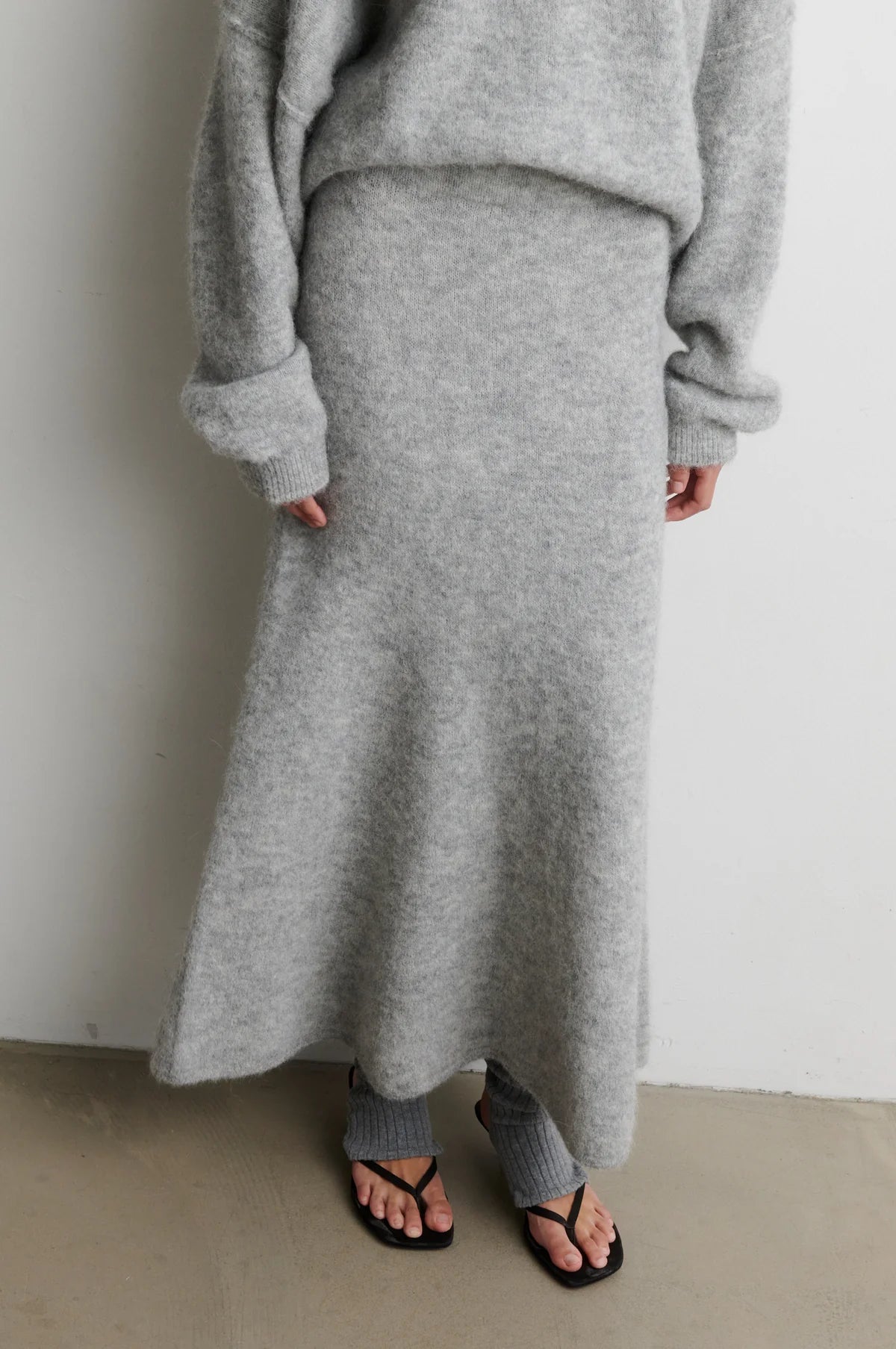 SECOND FEMALE / Pollenza Knit Skirt / Light Grey Melange