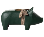 Maileg / Kerzenhalter, Medium Schwein - Dunkelgrün