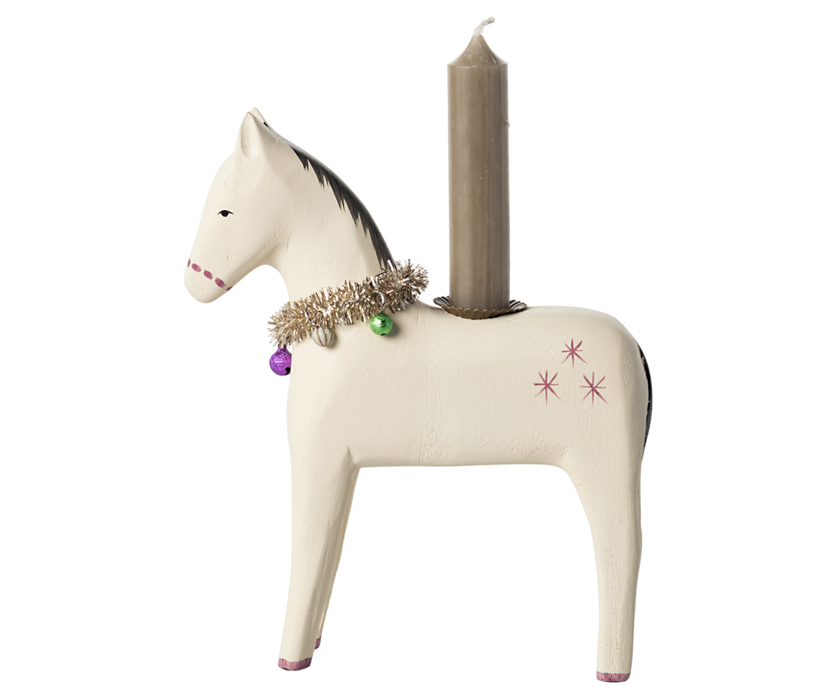 Maileg / Kerzenhalter aus Holz, großes Pferd