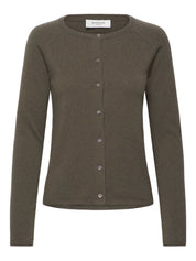 Rosemunde / RWLaica Cashmere LS O-neck Raglan Cardigan / forrest night