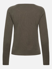 Rosemunde / RWLaica Cashmere LS O-neck Raglan Cardigan / forrest night