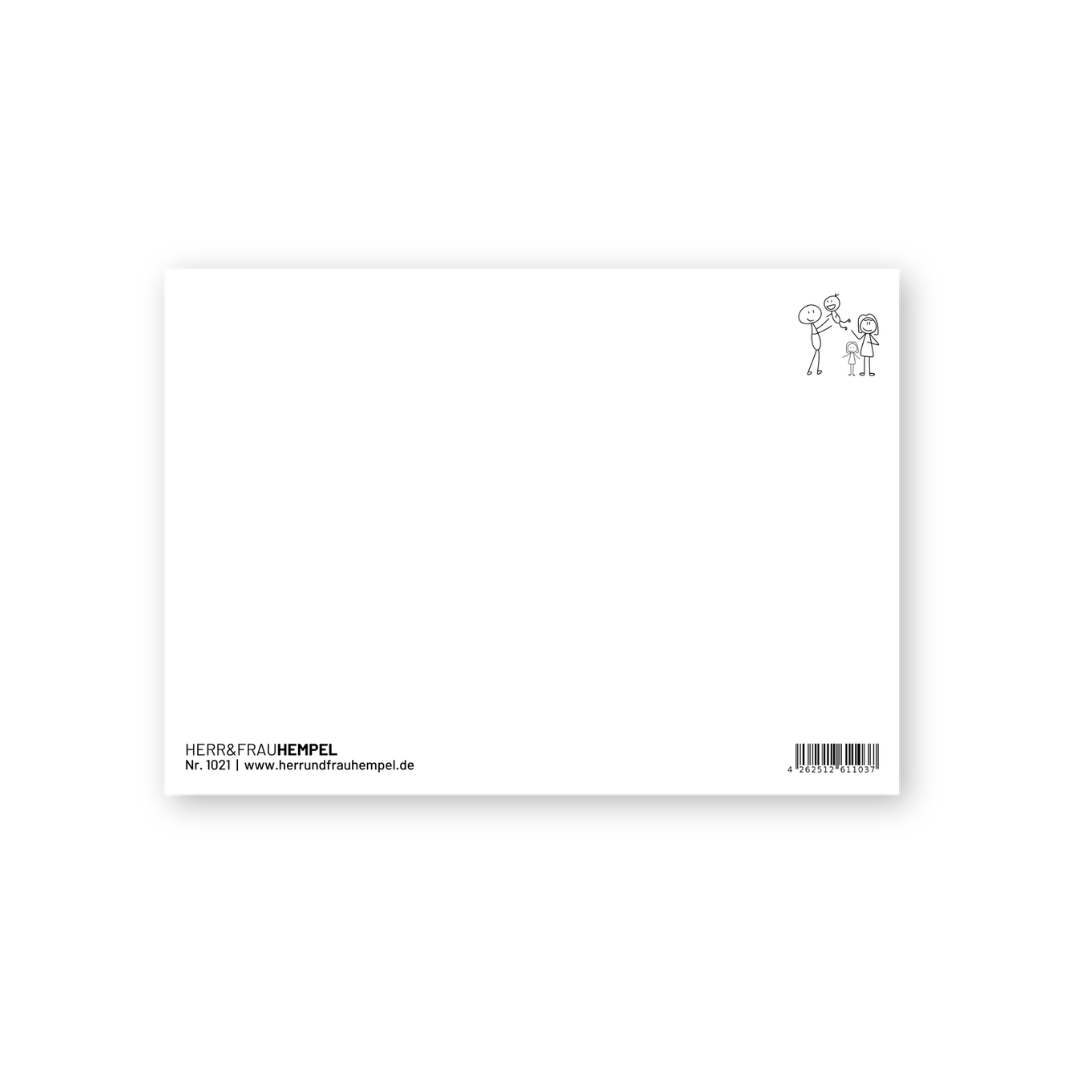 HERR&FRAUHEMPEL - Postkarte - FOUR IS A TEAM