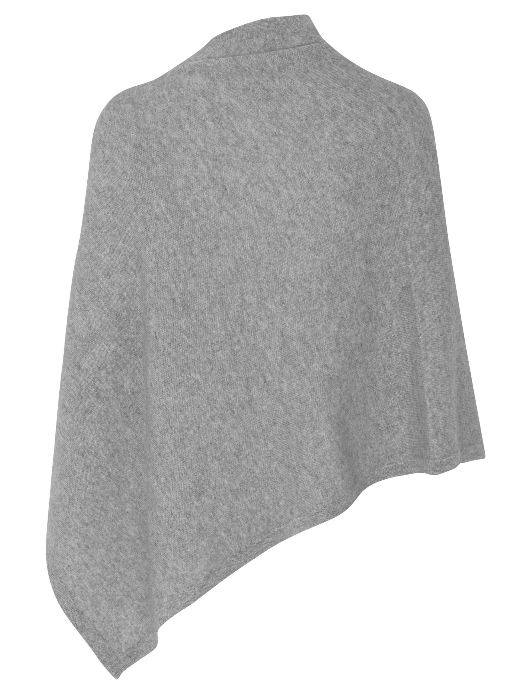 Rosemunde / RWLaica Cashmere Poncho / light grey melange