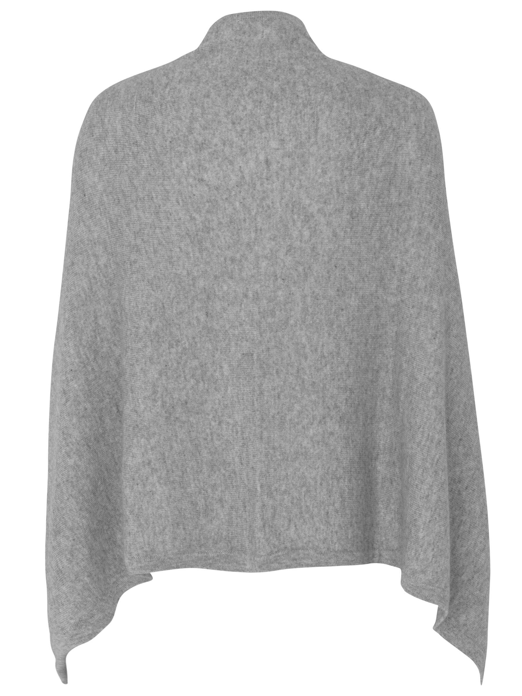Rosemunde / RWLaica Cashmere Poncho / light grey melange