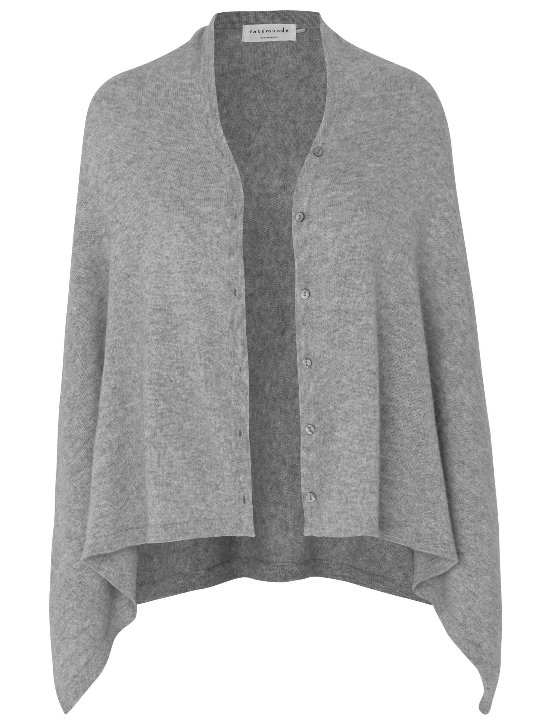 Rosemunde / RWLaica Cashmere Poncho / light grey melange