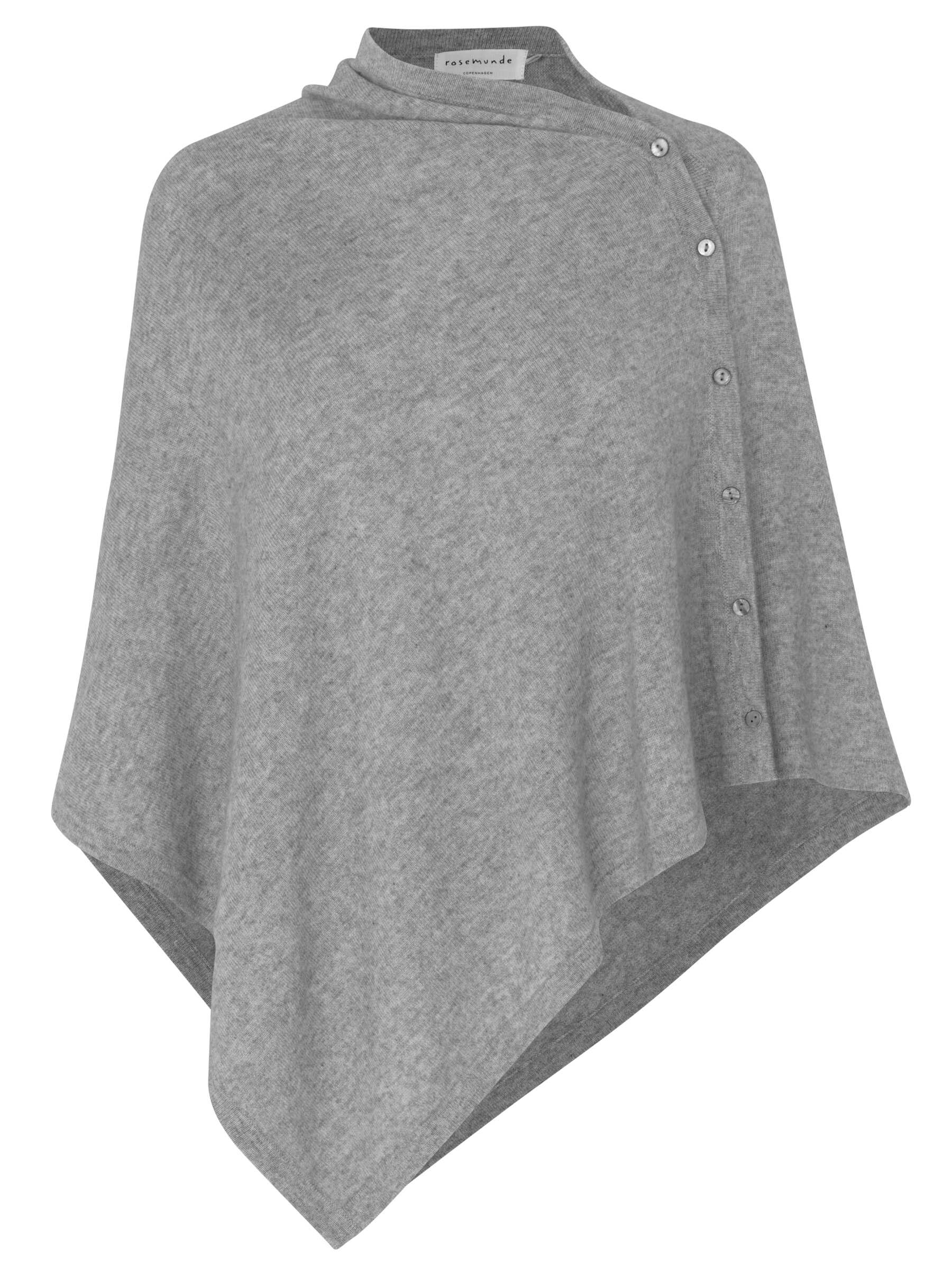 Rosemunde / RWLaica Cashmere Poncho / light grey melange