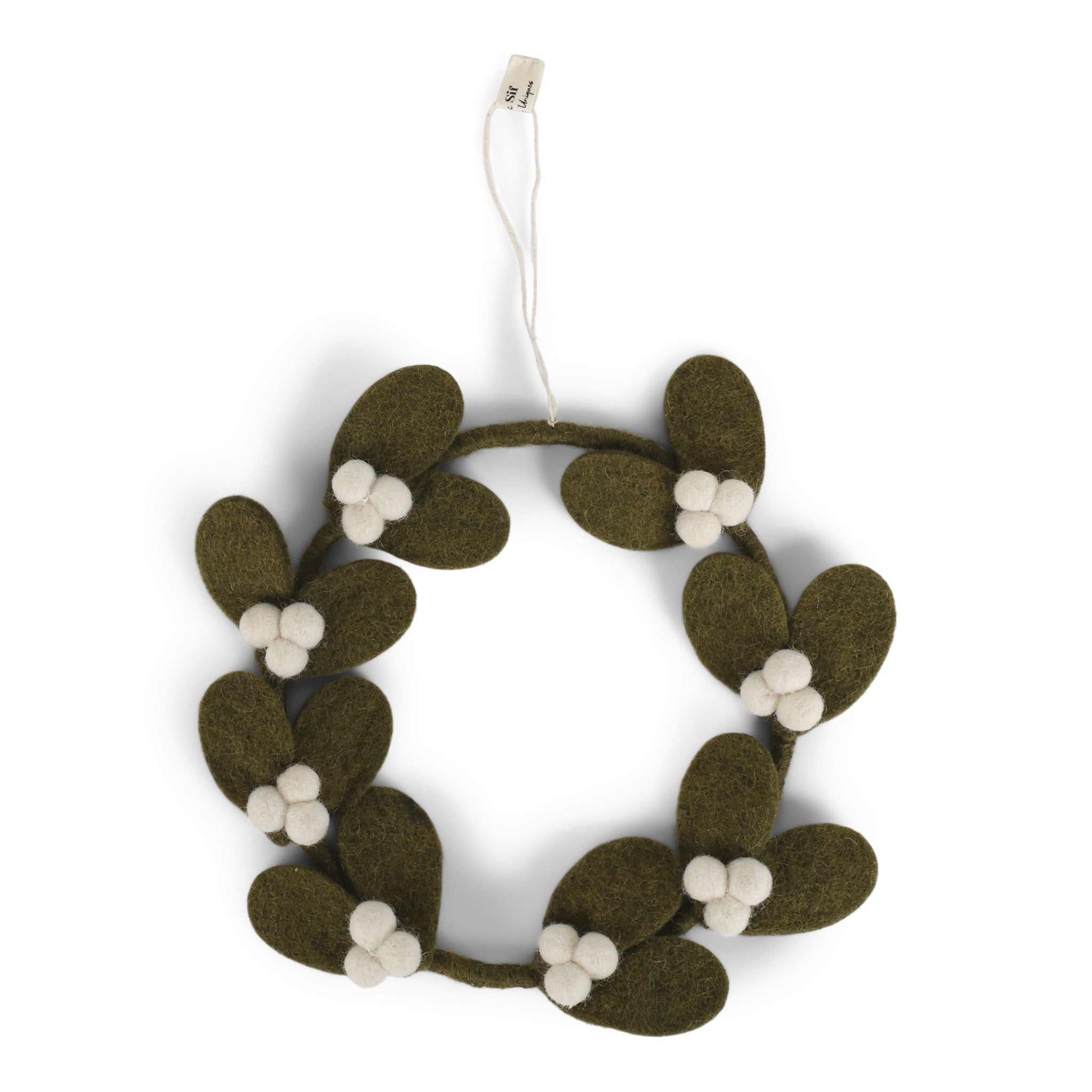 Gry & Sif / Mistletoe Wreath Dark Green - Small