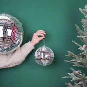 Weihnachtsdekoration - Weihnachtsanhänger - Discokugel - Schaumstoff - Silber - 15x15x15cm