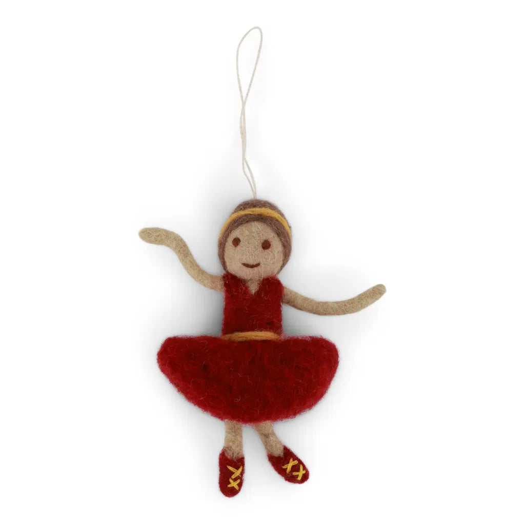 Gry & Sif / Christmas Ornaments / Ballerina - Red Dress
