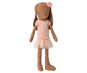 Maileg / Hase Gr.1, Schokobraun - Ballettanzug & Rock rosa