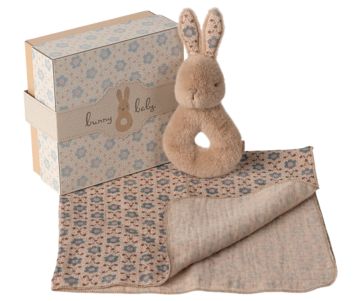 Maileg / Kaninchen Rassel Set - Creme Pfirsich