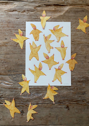 Tanzende Sternenkinder Scherenschnitt