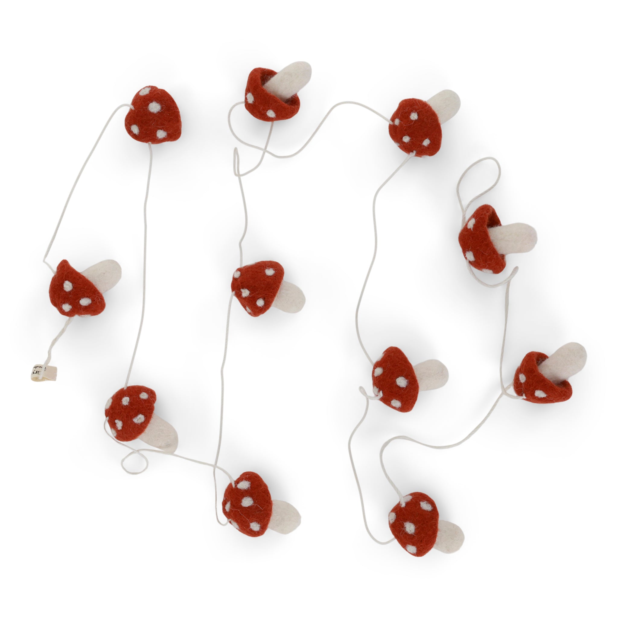Gry & Sif / Christmas Garland w/Rusty Red Mushrooms