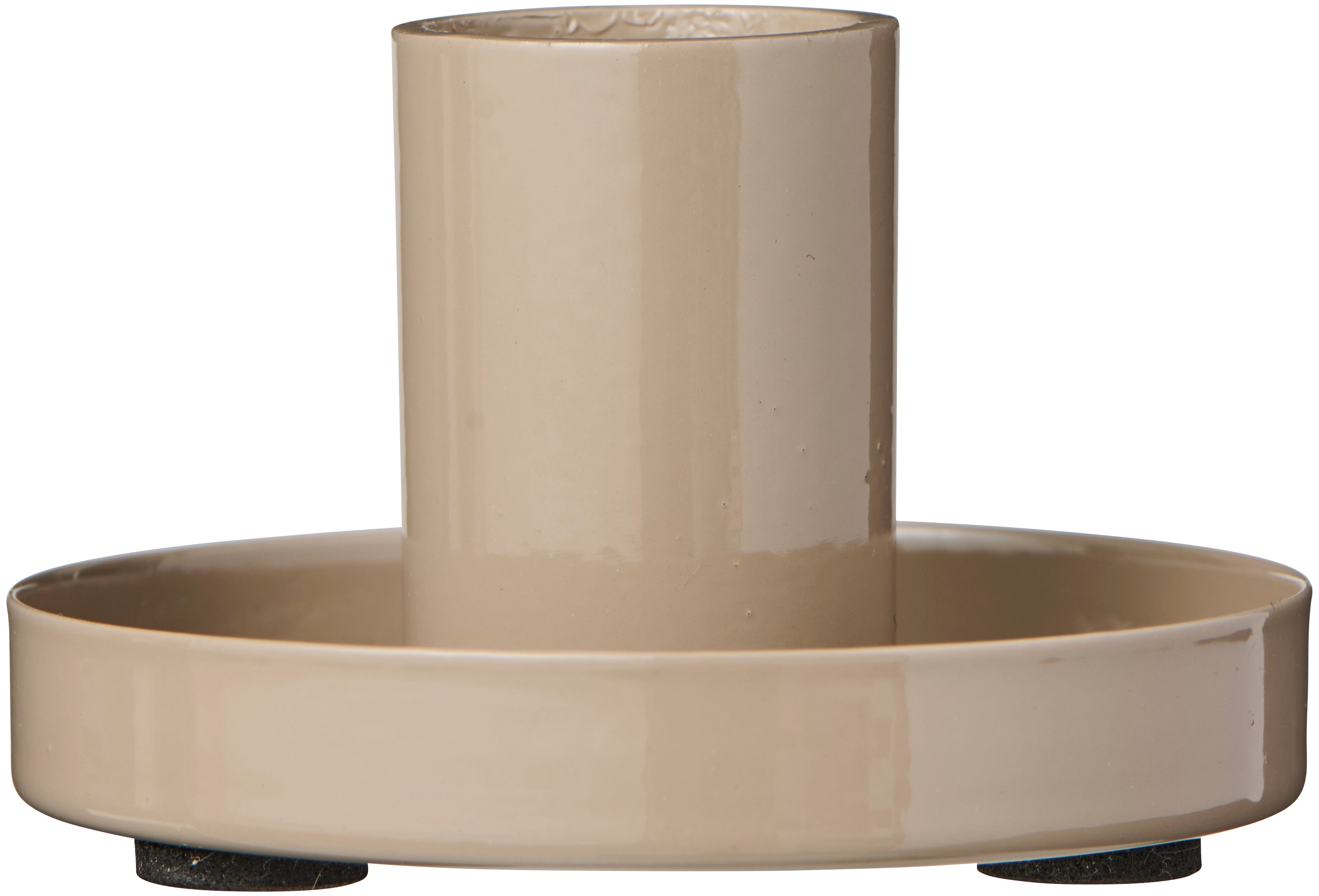 Ib Laursen / Kerzenhalter f/2,2 cm Kerze glänzend sandfarbig